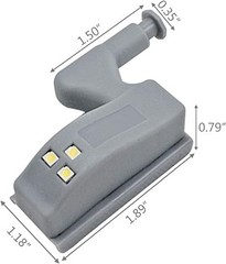 12 Pack Hinge LED Sensor Light Smart Touch Cabinet Night Light Kitchen Closet