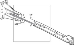 Versatile Drawer Slide Holders – White Nylon, 1 Pair, Easy Adjustment Design