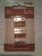 GATE HOUSE or RELIABILT BRASS HINGES 4-pack 1 in x 3/4 in