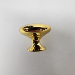 Lot of 5 Vintage Large Solid Brass Door Drawer Cabinet Round Knob Pulls 1″
