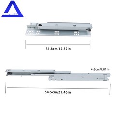4 Pairs Undermount Drawer Slides 12 inch Undermount Soft Close Drawer Slides