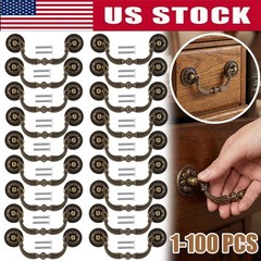 128mm Hole Center Antique Copper Zinc Alloy Cabinet Drawer Pull Handles W/ Screw