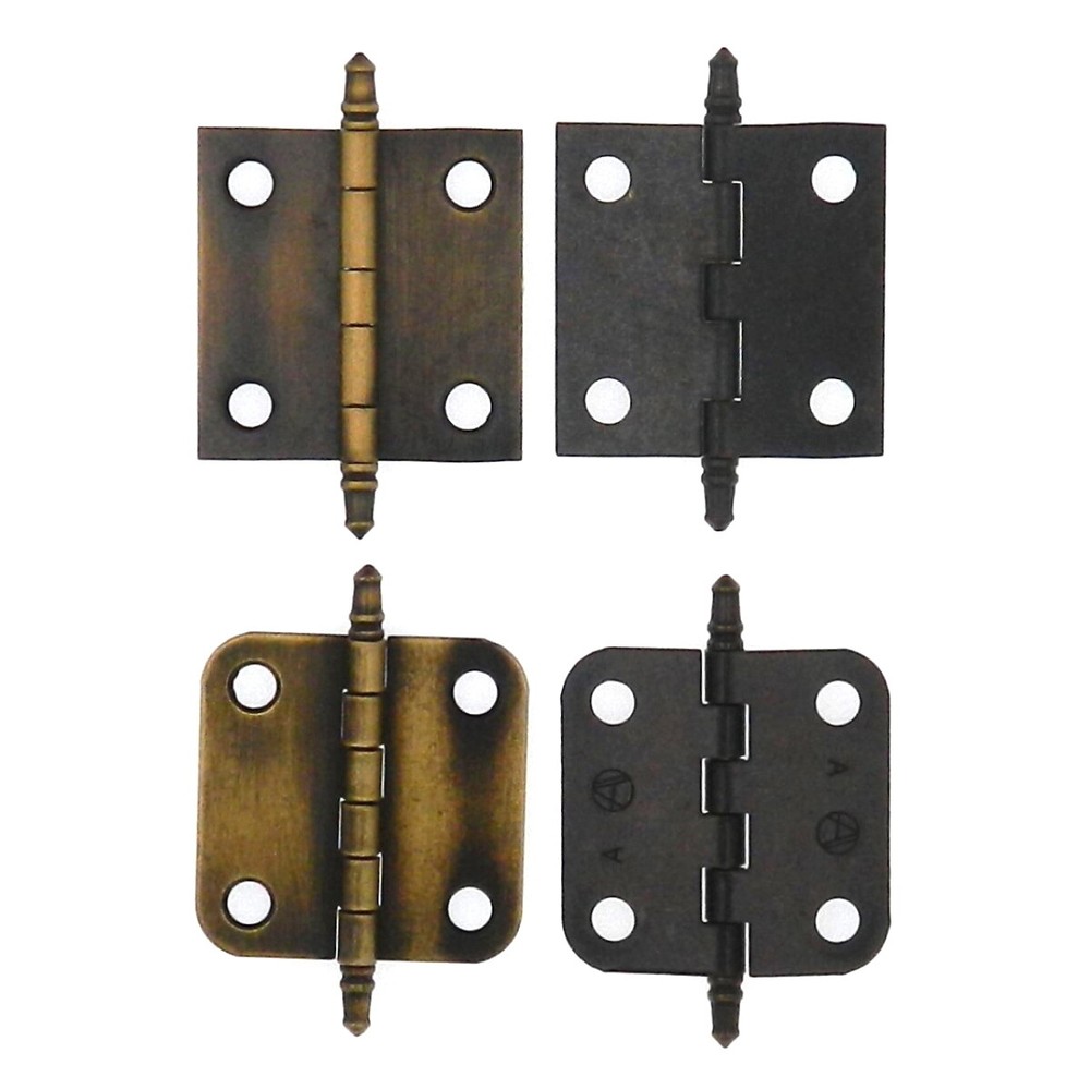 Pair of Amerock Antique English Brass 1 1/2″ Full Inset Butt Hinges BP2335-AE