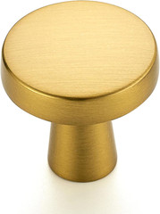 Ravinte 5 Pack Gold Cabinet Knobs Mini Round Knobs Single Hole Solid Drawer Pull