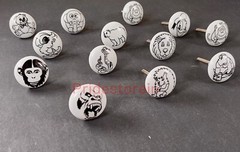 12 PC SET of KIDS cabinet dresser knobs Ceramic Knobs by theCarnatico