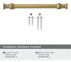 5 Pack 12” Center to Center hole. Brushed Brass Cabinet Pulls Solid Heavy Duty.