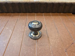 1.25 in Diameter cabinet knob with detachable backplate ant. english finish