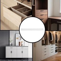 LC LICTOP 15.7″ White Curved Edge Finger Pull Handles 10-Pack Cabinet Drawer