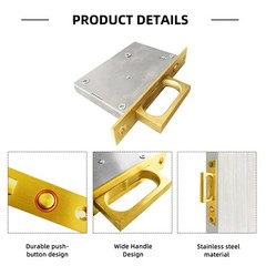1 PCS Gold 3.94 Inch 100mm Recessed Finger Flush Sliding Barn Door Edge Pull