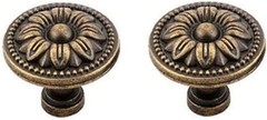 10 Pcs Vintage Bronze Flower Shape Cabinet Drawer Knobs – Metal Pull Handles