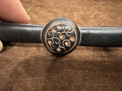 Ann At Home Sasha 3 Inch Pewter Pull Black With Terra Cotta Wash
