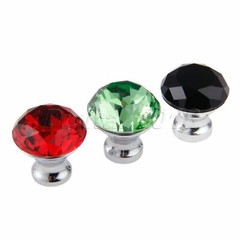 Luxury Diamond Crystal Glass Drawer Cabinet Knob Dresser Closet Door Pull Handle