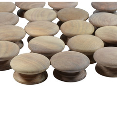Lot of 23 Unfinished Walnut 2″ Cabinet Knobs/Pulls 1″ Projection