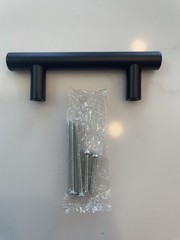 4″ Probrico Pull Knobs PD3383HBK64 Black Stainless Steel New- Set of 3