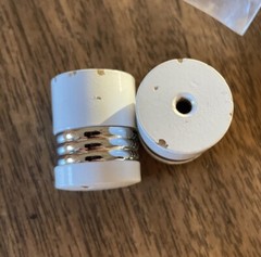 Lot Of 15 Vintage Amerock White Gold Almond Drawer Cabinet Round Knob Pull
