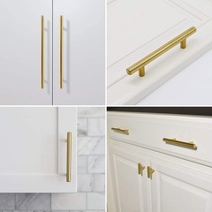 30 Pack Cabinet Handles Brass Gold Cabinet Pulls 3 Inch Hole Center Drawer Pulls