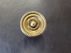 Belwith Keeler 1.5 IN CABINET KNOB ANTIQUE BRASS Finish Beaded Design