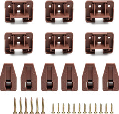 6 Set Plastic Drawer Guide & Track Kit Center Mount Slide Repair for Dresser
