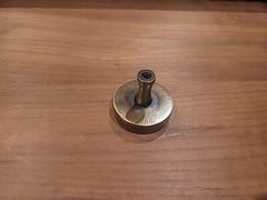 Colonial Bronze Company Round Cabinet Knobs– Antique Brushed Brass Finish