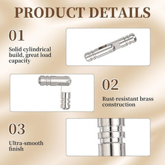 20 Pcs Barrel Hinges,5X30Mm Jewelry Box Hinges Folding Concealed Brass Cylinder