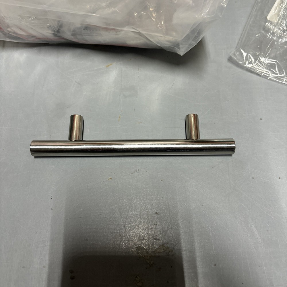 30 Stainless Steel T Bar Pulls Kitchen Cabinet Handles 3 1/2″ center 6″ overall