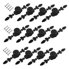 12Pcs 4.72″/120mm Kitchen Cabinet Knob Vintage Black Drawer Pulls 4.72 Inch