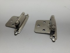 Ravinte 50 Pack 25 Pairs 1/2 inch Overlay Cabinet Hinges White Semi-Concealed