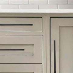 30 Pack 3 Inch Center to Center Solid Matte Black Cabinet Pulls Slim Square Bar