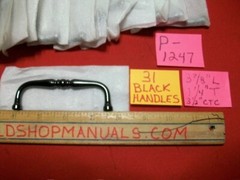 RECLAIMED 31 HIGH GLOSS BLACK DOOR/DRAWER PULL HANDLES 3 & 7/8″ LONG 3.5″ CTC
