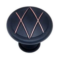 Amerock Lattice Dark Oiled Bronze 1 3/8″ Round Cabinet Knob Pull BP24234-DOB