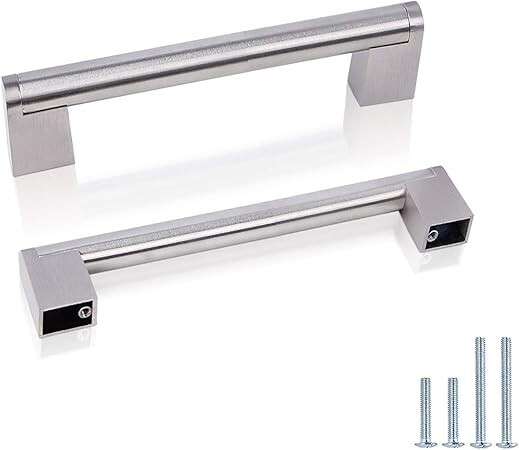 Probrico Satin Nickel Cabinet Pulls 3-3/4 Inch, Modern Stainless Steel 25 PACK