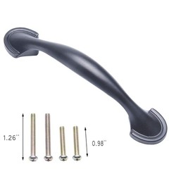 30 PCS 3 Inch 76mm Hole Center Matte Black Stainless Steel Cabinet Handles