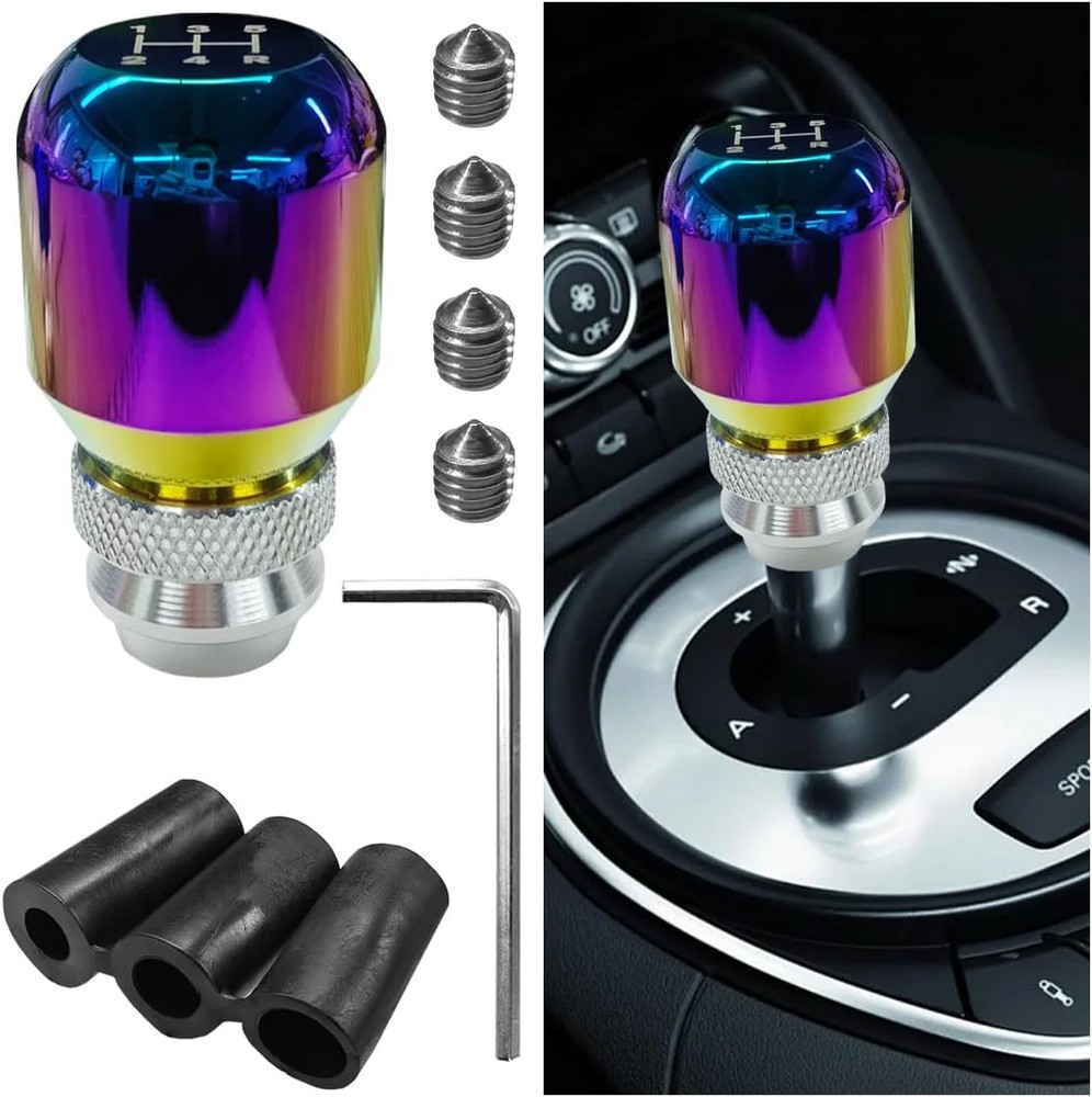 Universal Aluminum Alloy 5 Speed Manual Gear Shift Knob – Automotive Adjustable