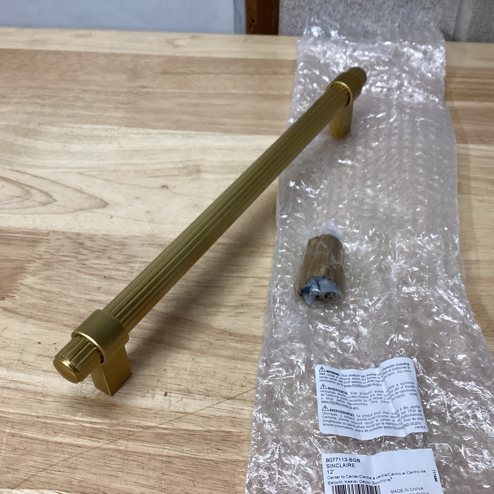 Belwith Keeler B077113-BGB Sinclaire 12″ Appliance Pull Brushed Golden Brass
