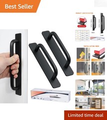 Quick Install 2pcs Aluminum Drawer Pull Handles – 5.83” Self-Stick Black