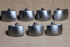7 Rectangular Cabinet Knob 1-5/16 Brushed Stainless Steel Drawer Pull Handle