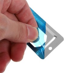 50Pcs Reusable Metal Label Holders for Cabinets Drawers Silver Stainless Steel