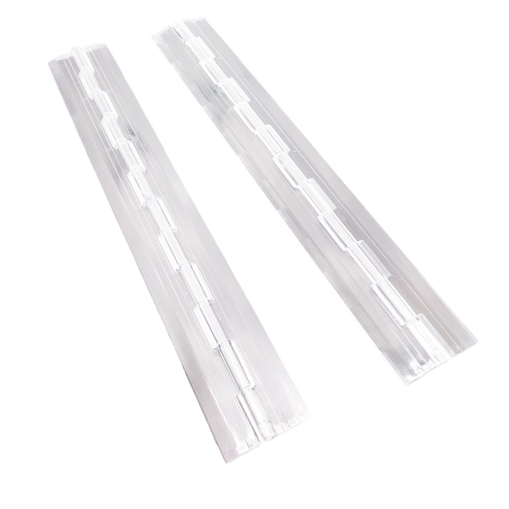 US Stock 2pcs Clear PMMA Acrylic Plastic Folding Plexiglass Hinge 300 x 45mm