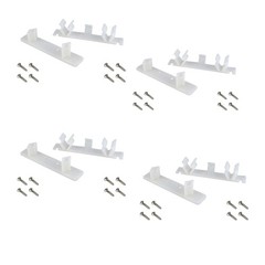 False Front Cabinet Clips 2 Sets with Screws Instructions – 2 Sets, White