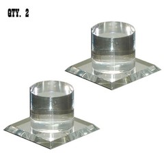 Clear Acrylic Stick-On Mirror Knob – Pack of 2