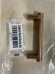 Emtek 84052.RECUS4 Knurled Cabinet Pull, Satin Brass, 3 1/2″ CtoC