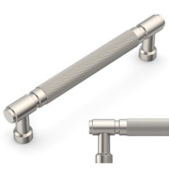 10 PCS Brushed Satin Nickel Knurled Cabinet Pull 5 Inch 128mm Bathroom Handle