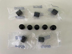 Lot of 10 Vintage Siro ” Saturn ” Black Cabinet Knobs