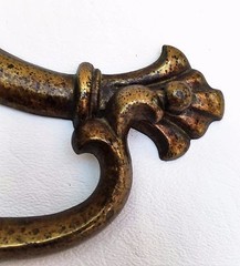 Brass French Provincial Antique Hardware Armoire Handle Drawer Pull 7.5”centers
