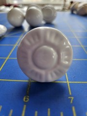 6 Different Vtg White Round Ceramic Cabinet Door Drawer Knobs Eclectic Bohemian