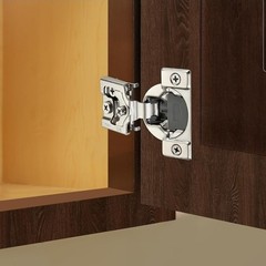 Home Expert 50 Pack (25 Pairs) 5/8″ Overlay Soft Close Cabinet Hinges, Satin