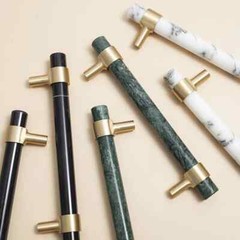 Marble Kitchen Cabinet Pull Dresser Drawer Pulls Knob Closet Handle N212