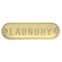 Franklin Brass HHIDPL-BRG Laundry Door Plaque Brushed Gold Finish