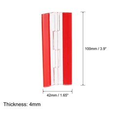 4Pcs 100x42mm Acrylic Hinges Self-Adhesive Clear Continuous Piano Folding Hinge