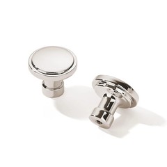 10 Pack Modern Polished Nickel Cabinet Knobs 1-1/4 Inch Diameter Round Grip
